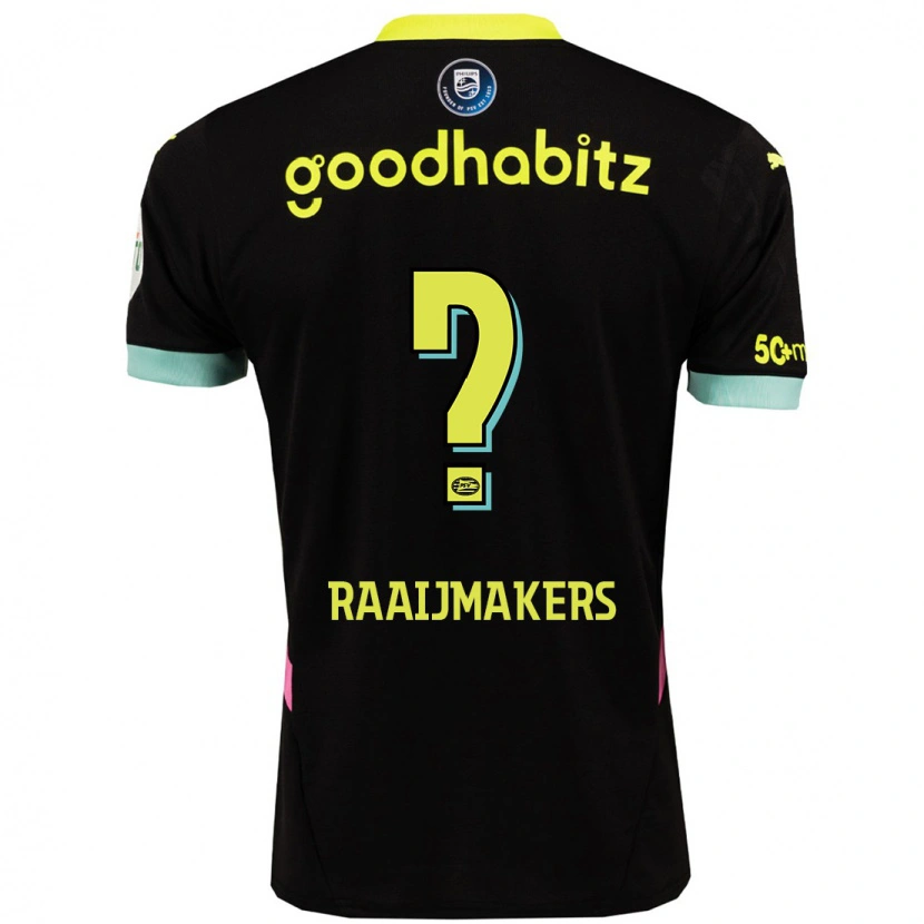 Danxen Kobiety Lars Raaijmakers #0 Czarny Żółty Wyjazdowa Koszulka 2024/25 Koszulki Klubowe