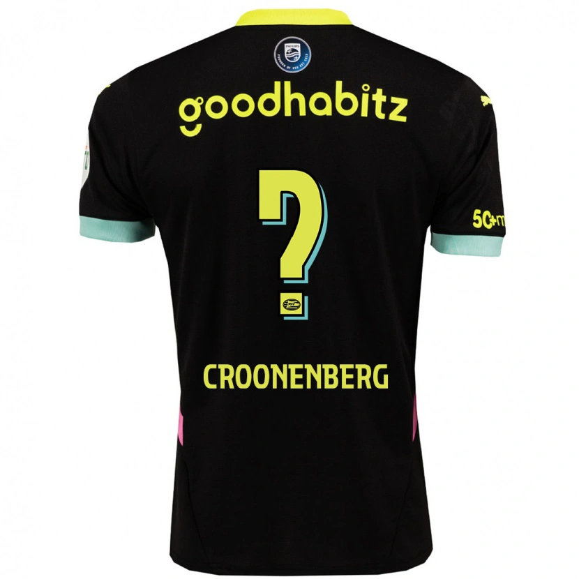 Danxen Kobiety Luca Croonenberg #0 Czarny Żółty Wyjazdowa Koszulka 2024/25 Koszulki Klubowe