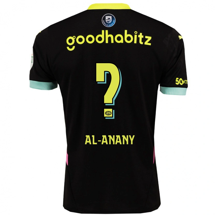 Danxen Kobiety Yousif Al-Anany #0 Czarny Żółty Wyjazdowa Koszulka 2024/25 Koszulki Klubowe