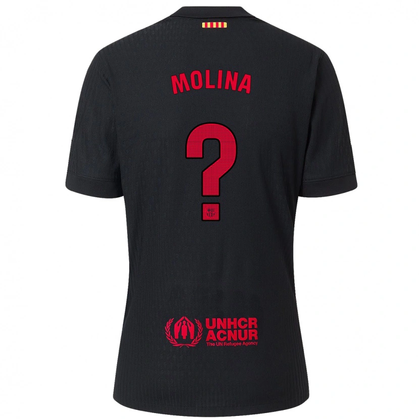Danxen Kobiety Jan Molina #0 Czarny Czerwony Wyjazdowa Koszulka 2024/25 Koszulki Klubowe