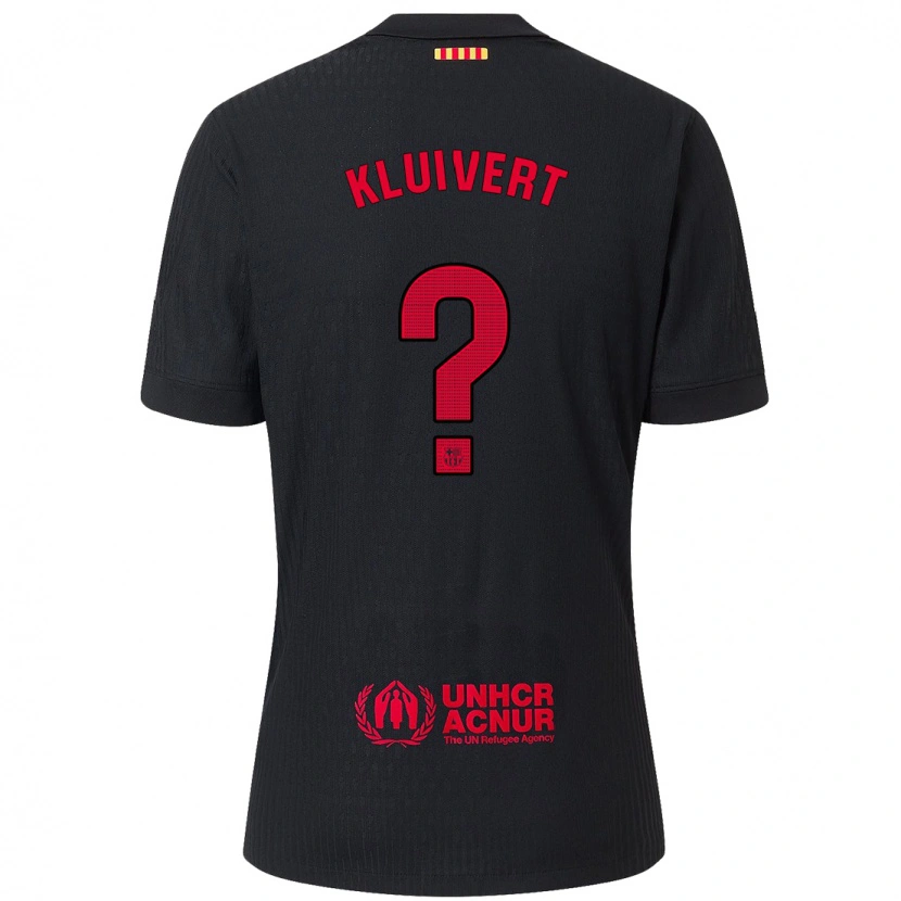 Danxen Kobiety Shane Kluivert #0 Czarny Czerwony Wyjazdowa Koszulka 2024/25 Koszulki Klubowe