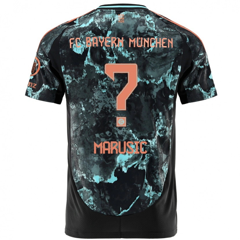 Danxen Kobiety Gabriel Marusic #0 Czarny Wyjazdowa Koszulka 2024/25 Koszulki Klubowe