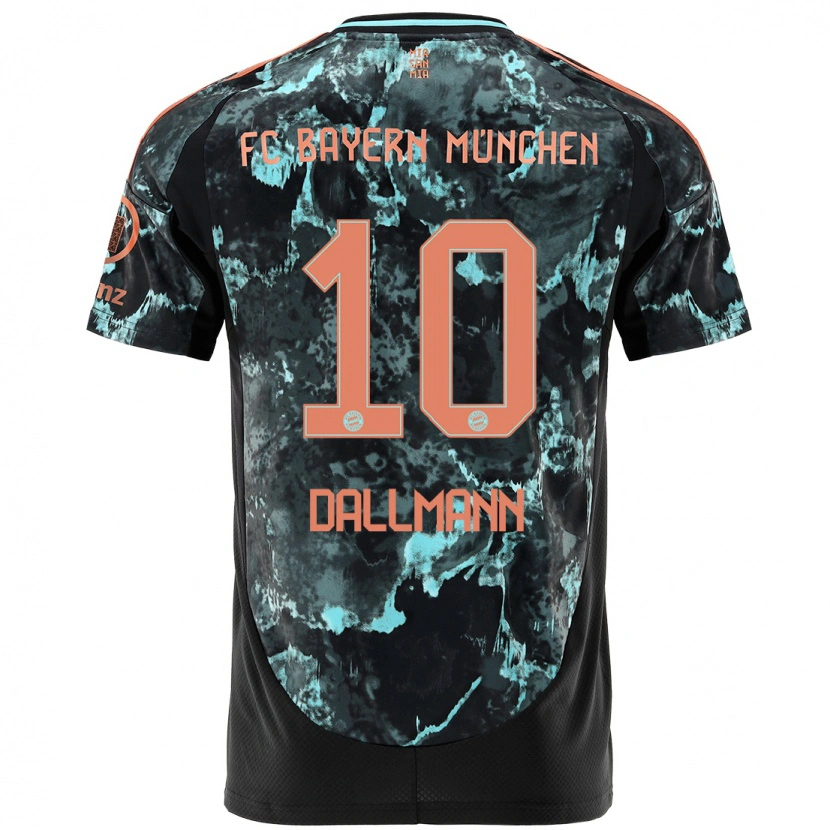 Danxen Kobiety Linda Dallmann #10 Czarny Wyjazdowa Koszulka 2024/25 Koszulki Klubowe