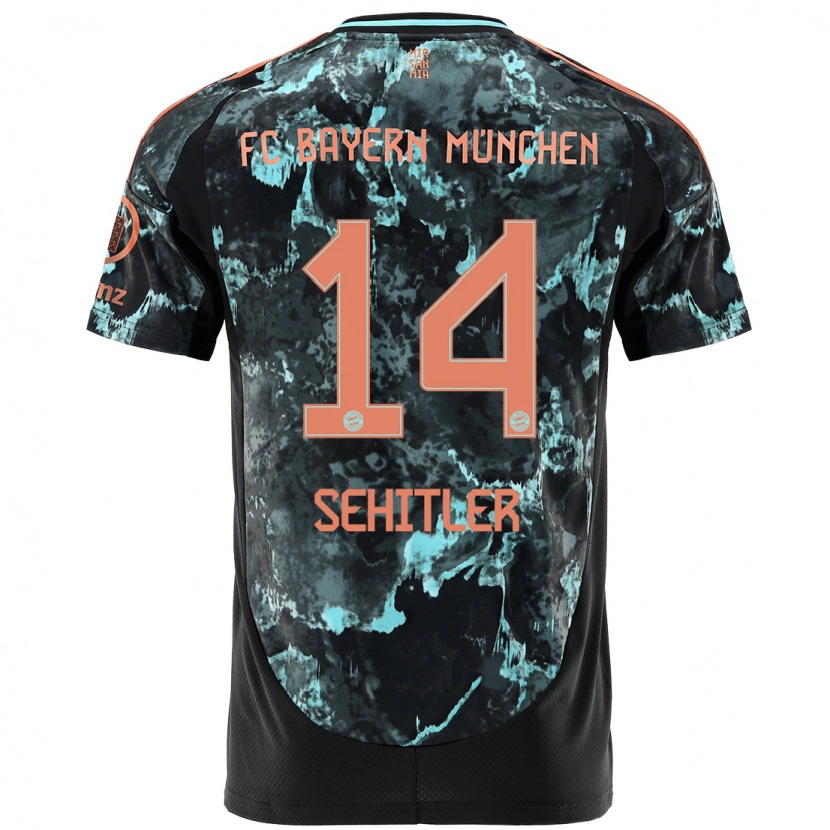 Danxen Kobiety Alara Şehitler #14 Czarny Wyjazdowa Koszulka 2024/25 Koszulki Klubowe