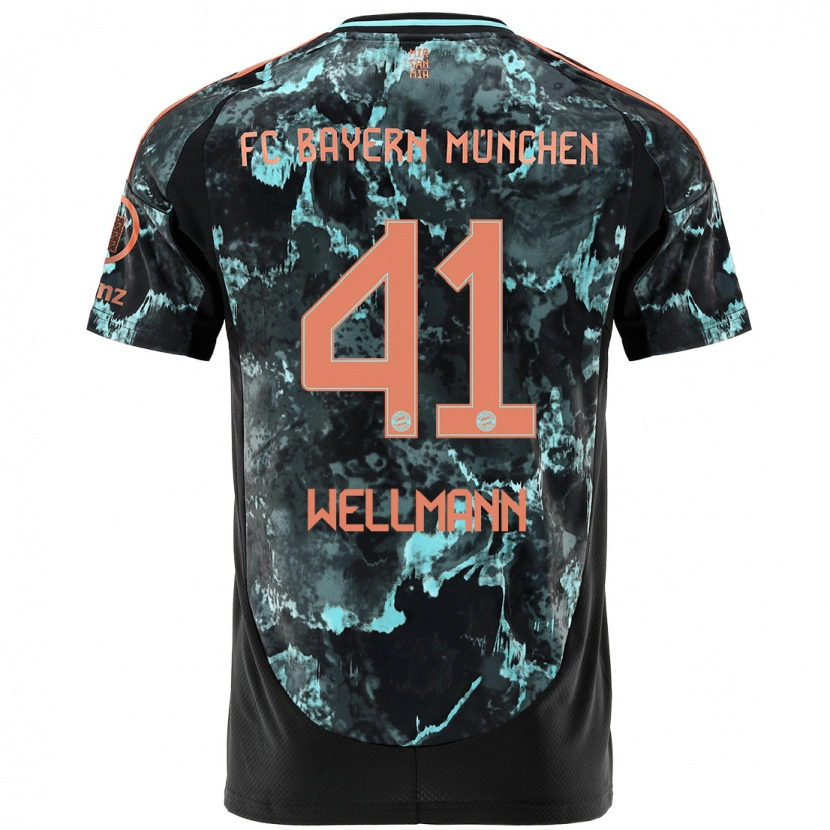 Danxen Kobiety Anna Wellmann #41 Czarny Wyjazdowa Koszulka 2024/25 Koszulki Klubowe