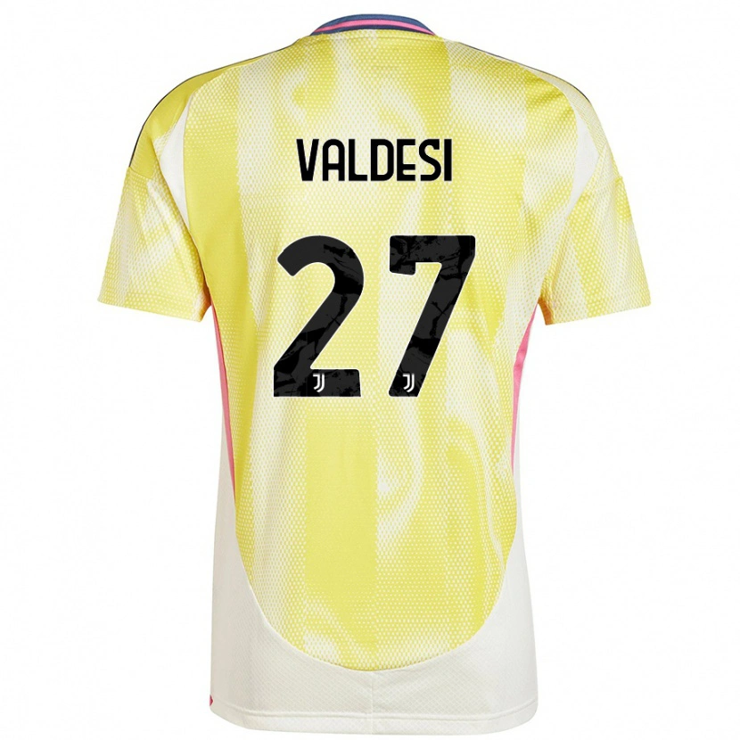 Danxen Kobiety Andrea Valdesi #27 Żółty Słoneczny Wyjazdowa Koszulka 2024/25 Koszulki Klubowe