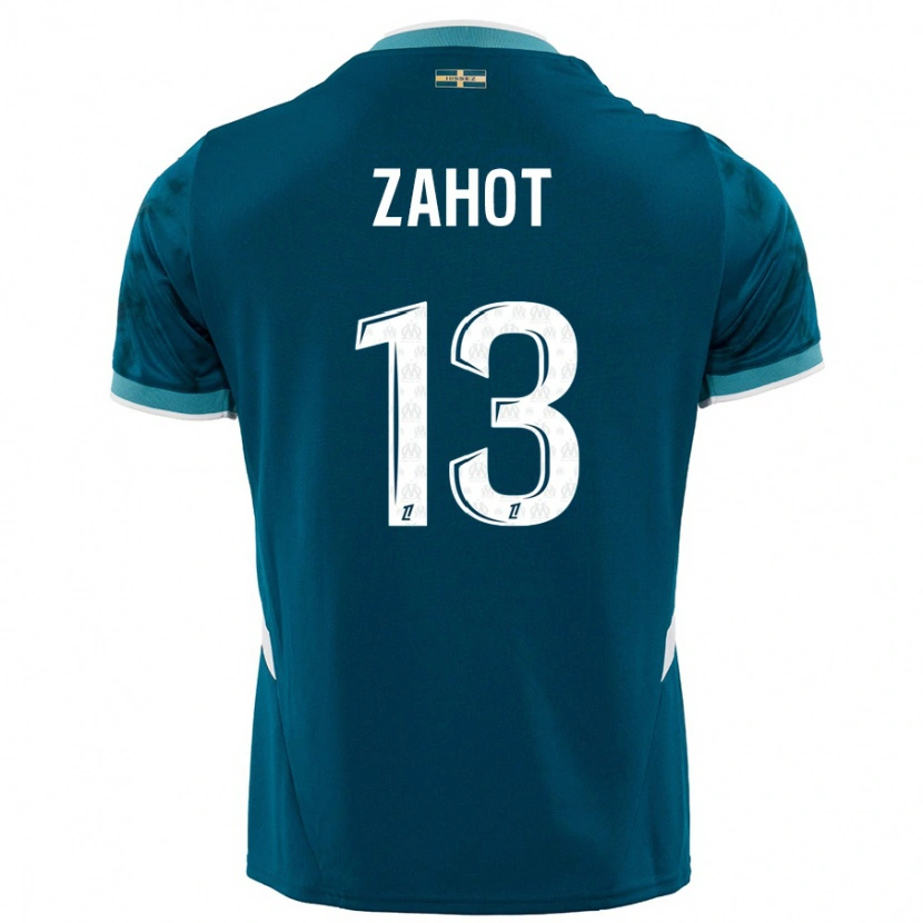 Danxen Kobiety Sarah Zahot #13 Turkusowy Niebieski Wyjazdowa Koszulka 2024/25 Koszulki Klubowe