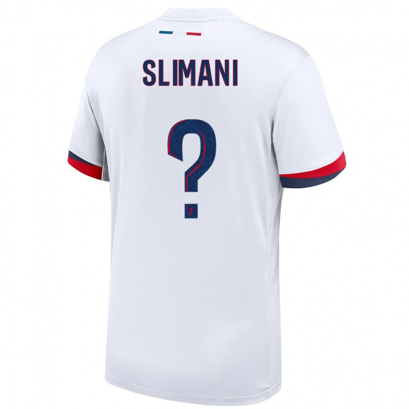 Danxen Kobiety Yacine Slimani #0 Biały Niebieski Czerwony Wyjazdowa Koszulka 2024/25 Koszulki Klubowe