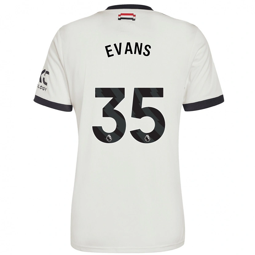 Danxen Kobiety Jonny Evans #35 Ecru Trzeci Komplet Koszulka 2024/25 Koszulki Klubowe