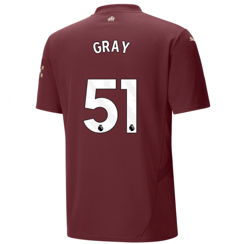 Danxen Kobiety Charlie Gray #51 Kasztanowy Trzeci Komplet Koszulka 2024/25 Koszulki Klubowe