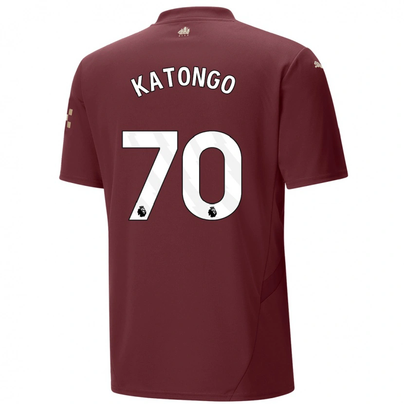 Danxen Kobiety Jadel Katongo #70 Kasztanowy Trzeci Komplet Koszulka 2024/25 Koszulki Klubowe