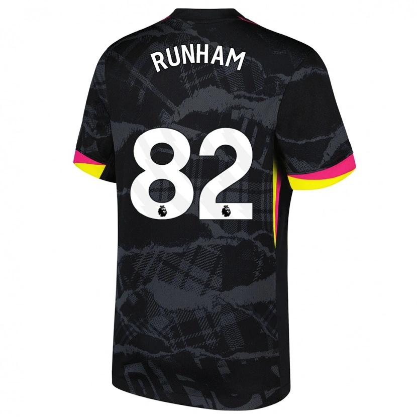 Danxen Kobiety Frankie Runham #82 Czarny Różowy Trzeci Komplet Koszulka 2024/25 Koszulki Klubowe