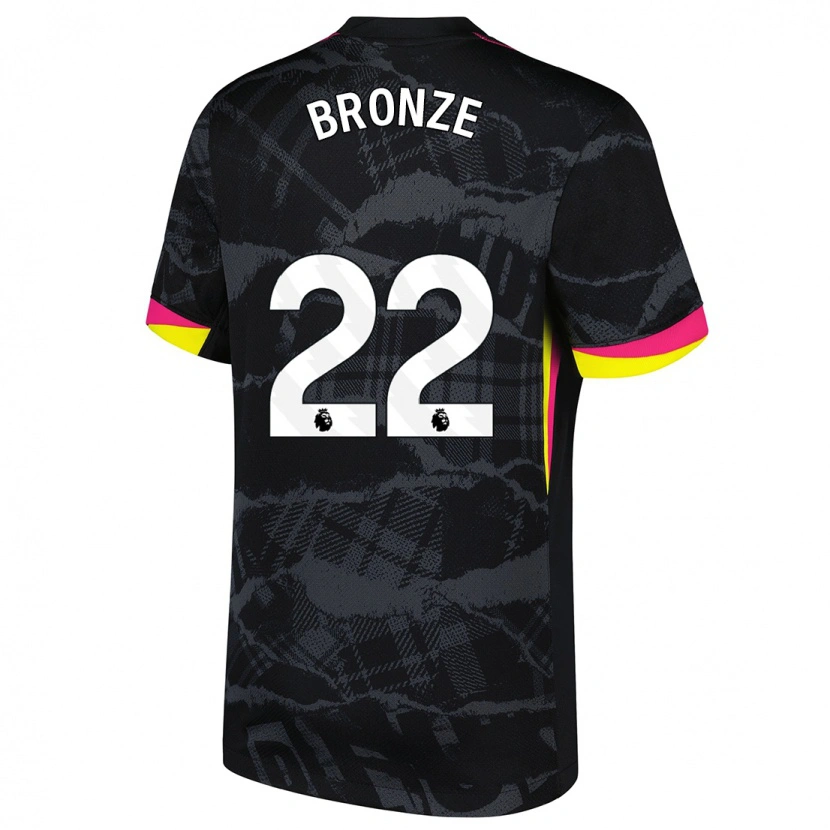 Danxen Kobiety Lucy Bronze #22 Czarny Różowy Trzeci Komplet Koszulka 2024/25 Koszulki Klubowe