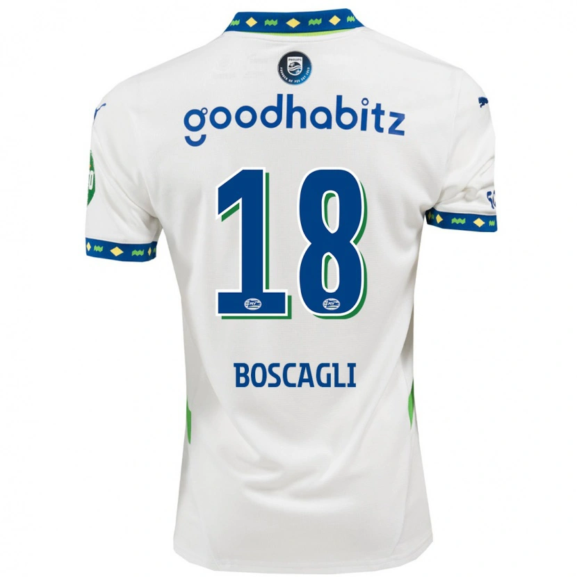 Danxen Kobiety Olivier Boscagli #18 Biały Ciemnoniebieski Trzeci Komplet Koszulka 2024/25 Koszulki Klubowe