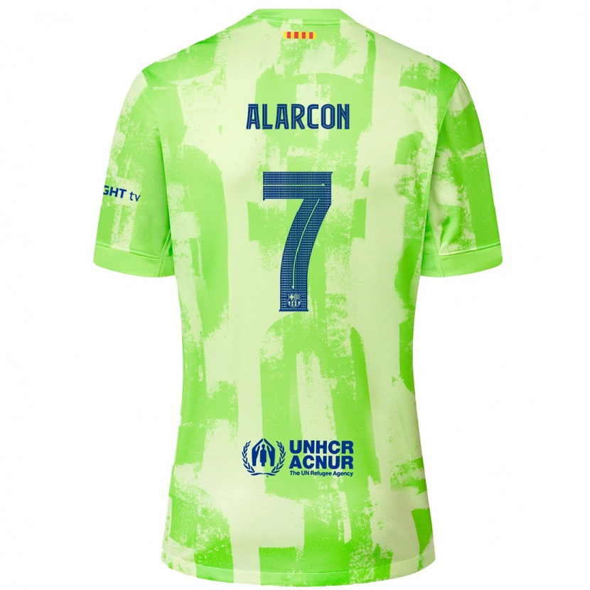 Danxen Kobiety Ángel Alarcón #7 Limonkowy Trzeci Komplet Koszulka 2024/25 Koszulki Klubowe