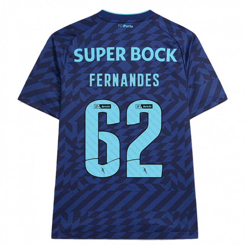 Danxen Kobiety Rodrigo Fernandes #62 Granatowy Trzeci Komplet Koszulka 2024/25 Koszulki Klubowe