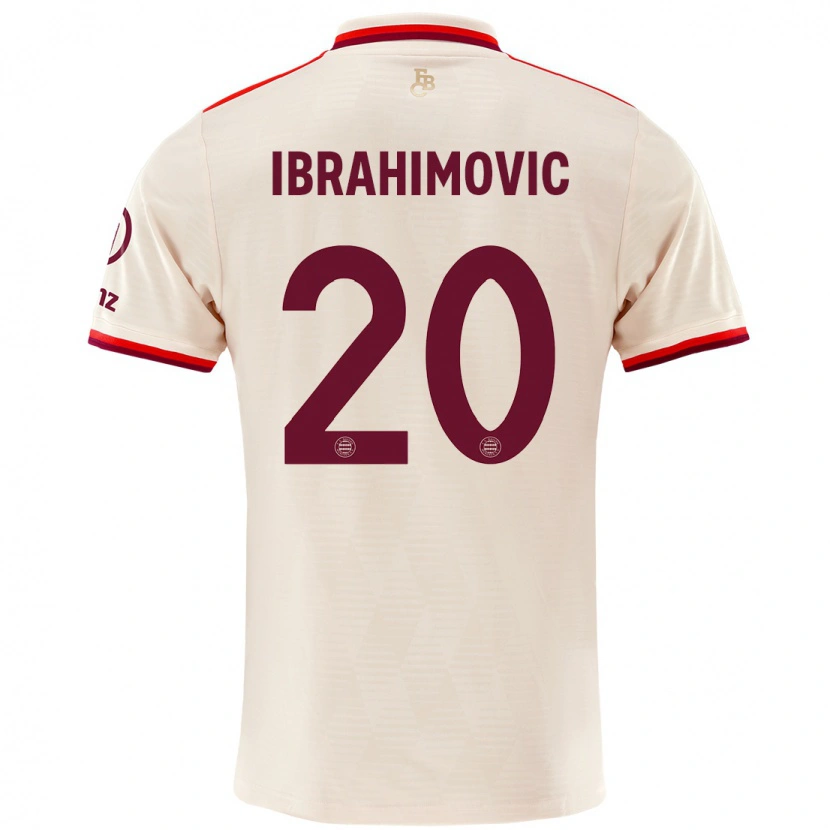 Danxen Kobiety Arijon Ibrahimovic #20 Lniany Trzeci Komplet Koszulka 2024/25 Koszulki Klubowe