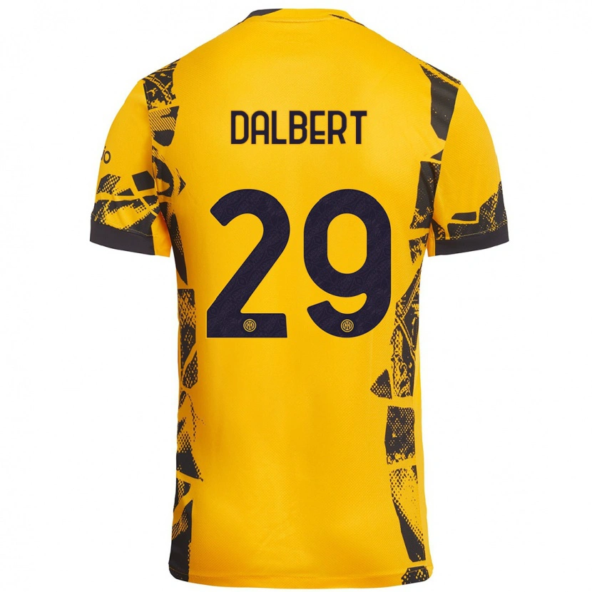 Danxen Kobiety Dalbert #29 Złoty Czarny Trzeci Komplet Koszulka 2024/25 Koszulki Klubowe