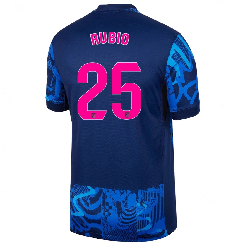Danxen Kobiety Daniel Rubio #25 Królewski Niebieski Trzeci Komplet Koszulka 2024/25 Koszulki Klubowe