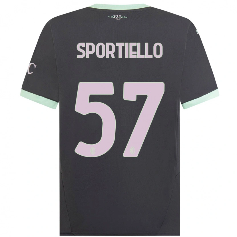 Danxen Kobiety Marco Sportiello #57 Szary Trzeci Komplet Koszulka 2024/25 Koszulki Klubowe