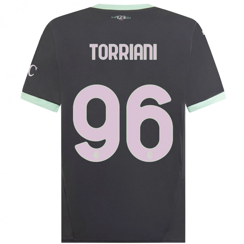 Danxen Kobiety Lorenzo Torriani #96 Szary Trzeci Komplet Koszulka 2024/25 Koszulki Klubowe