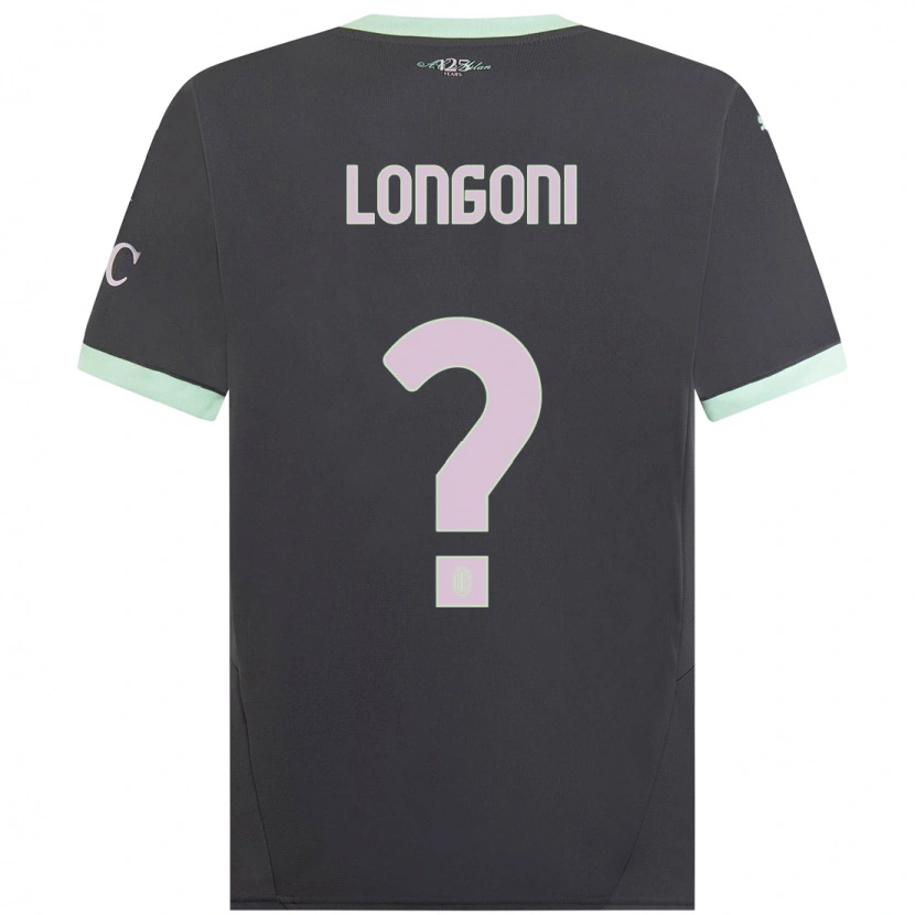 Danxen Kobiety Alessandro Longoni #0 Szary Trzeci Komplet Koszulka 2024/25 Koszulki Klubowe
