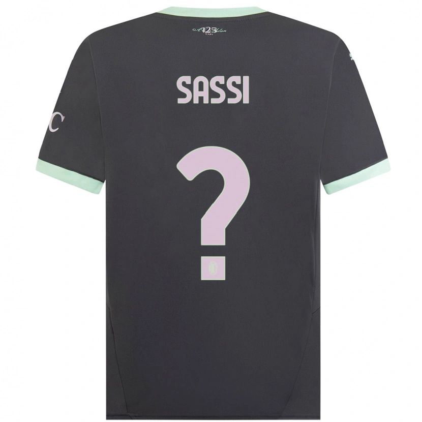 Danxen Kobiety Simone Sassi #0 Szary Trzeci Komplet Koszulka 2024/25 Koszulki Klubowe