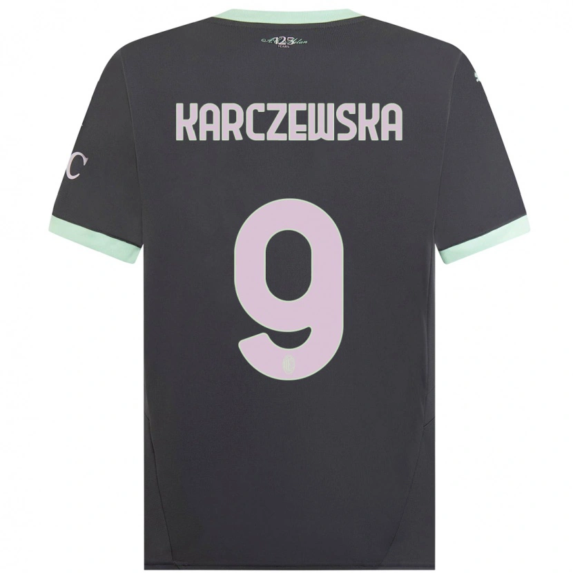 Danxen Kobiety Nikola Karczewska #9 Szary Trzeci Komplet Koszulka 2024/25 Koszulki Klubowe