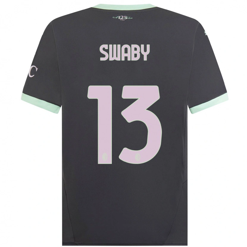 Danxen Kobiety Allyson Swaby #13 Szary Trzeci Komplet Koszulka 2024/25 Koszulki Klubowe