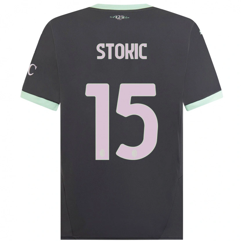 Danxen Kobiety Sara Stokić #15 Szary Trzeci Komplet Koszulka 2024/25 Koszulki Klubowe