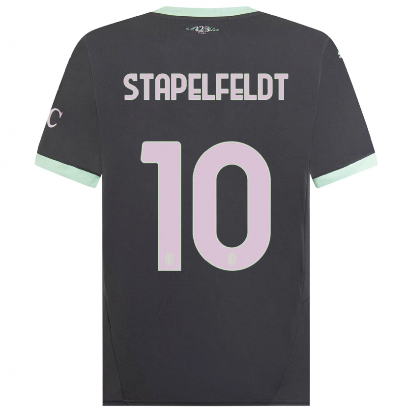 Danxen Kobiety Nina Stapelfeldt #10 Szary Trzeci Komplet Koszulka 2024/25 Koszulki Klubowe
