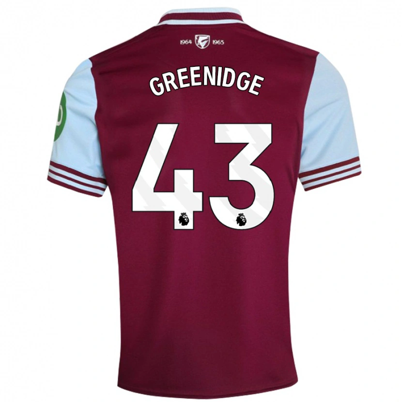 Danxen Dzieci Will Greenidge #43 Ciemnoczerwony Domowa Koszulka 2024/25 Koszulki Klubowe