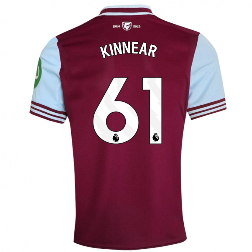 Danxen Dzieci Brian Kinnear #61 Ciemnoczerwony Domowa Koszulka 2024/25 Koszulki Klubowe