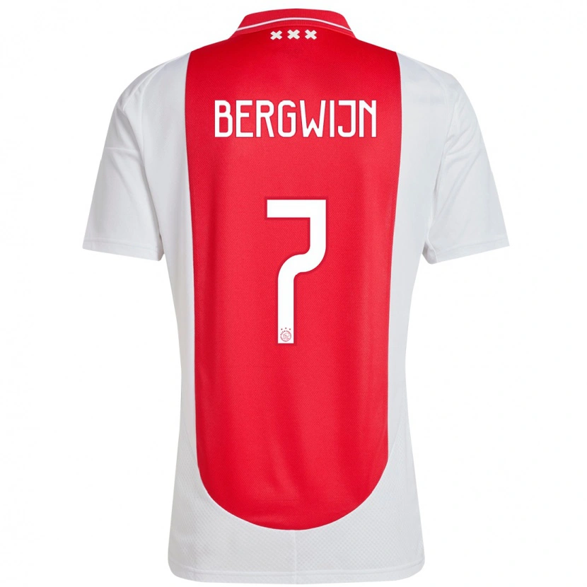 Danxen Dzieci Steven Bergwijn #7 Czerwony Biały Domowa Koszulka 2024/25 Koszulki Klubowe