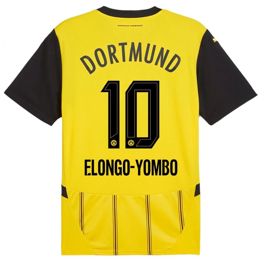 Danxen Dzieci Rodney Elongo-Yombo #10 Żółty Czarny Domowa Koszulka 2024/25 Koszulki Klubowe