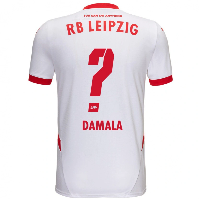 Danxen Dzieci Bilal Damala #0 Biały Czerwony Domowa Koszulka 2024/25 Koszulki Klubowe