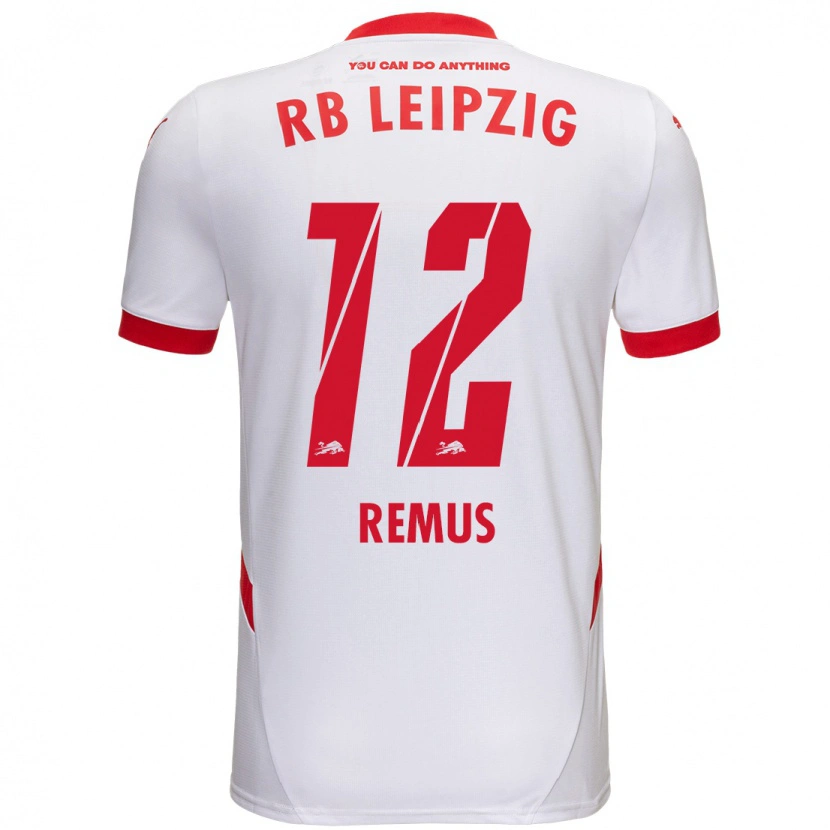 Danxen Dzieci Niklas Remus #12 Biały Czerwony Domowa Koszulka 2024/25 Koszulki Klubowe