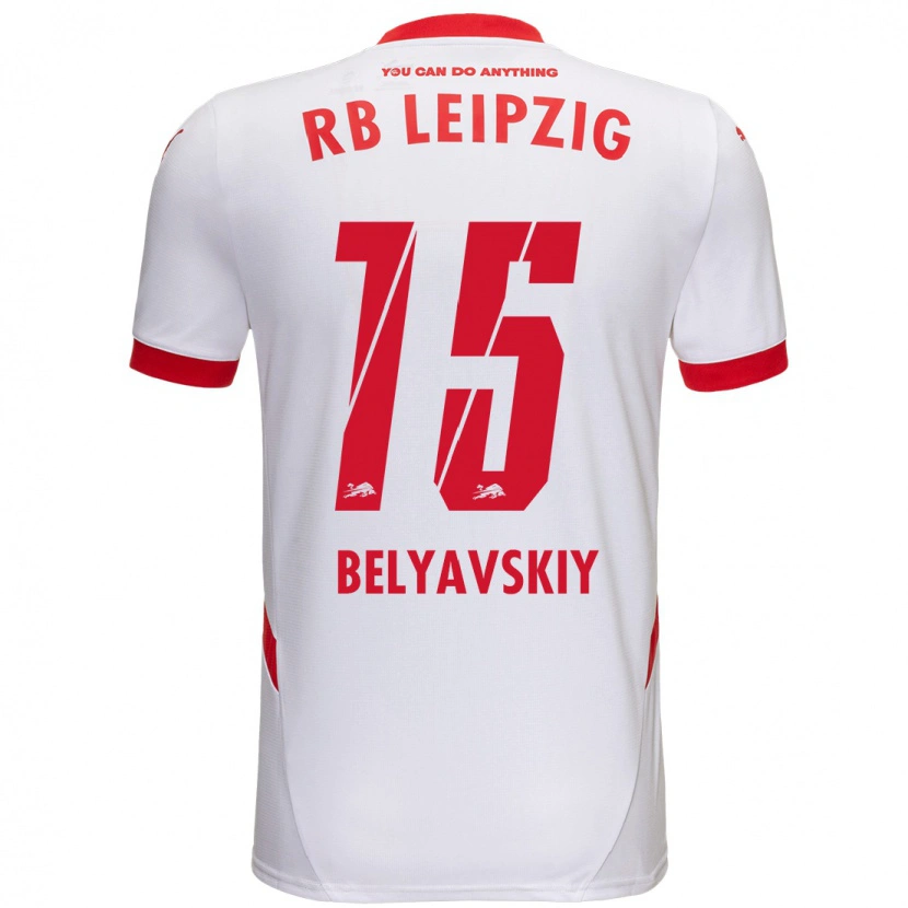 Danxen Dzieci David Belyavskiy #15 Biały Czerwony Domowa Koszulka 2024/25 Koszulki Klubowe