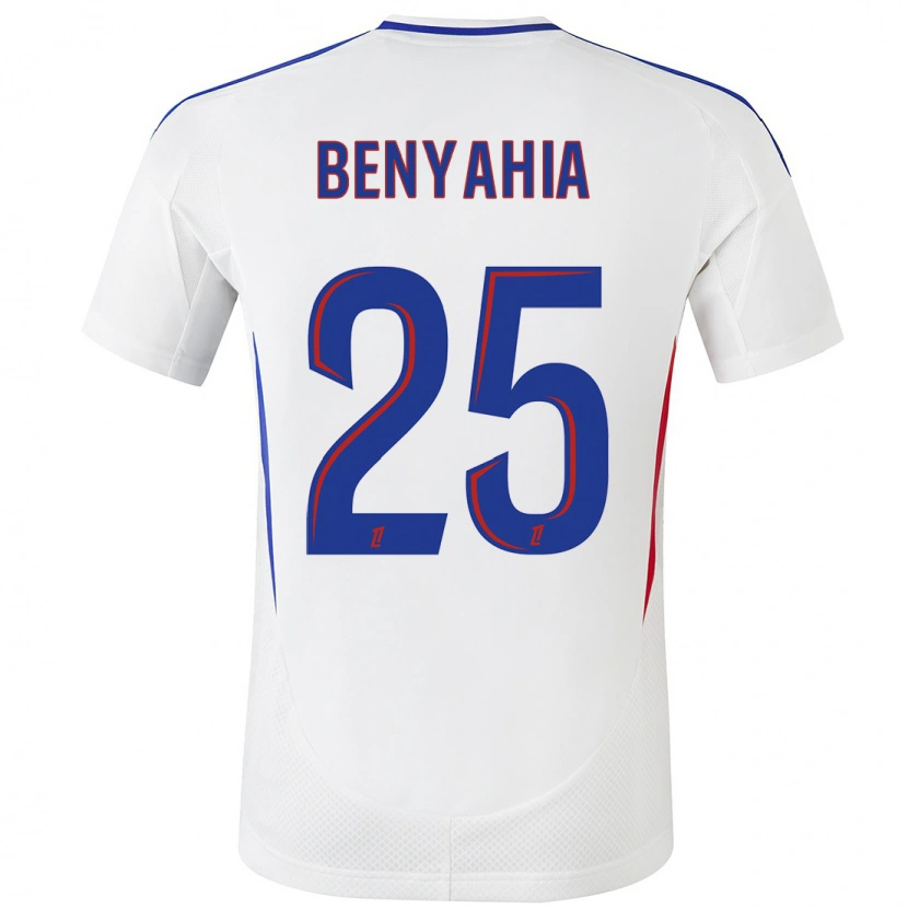 Danxen Dzieci Ines Benyahia #25 Biały Niebieski Domowa Koszulka 2024/25 Koszulki Klubowe