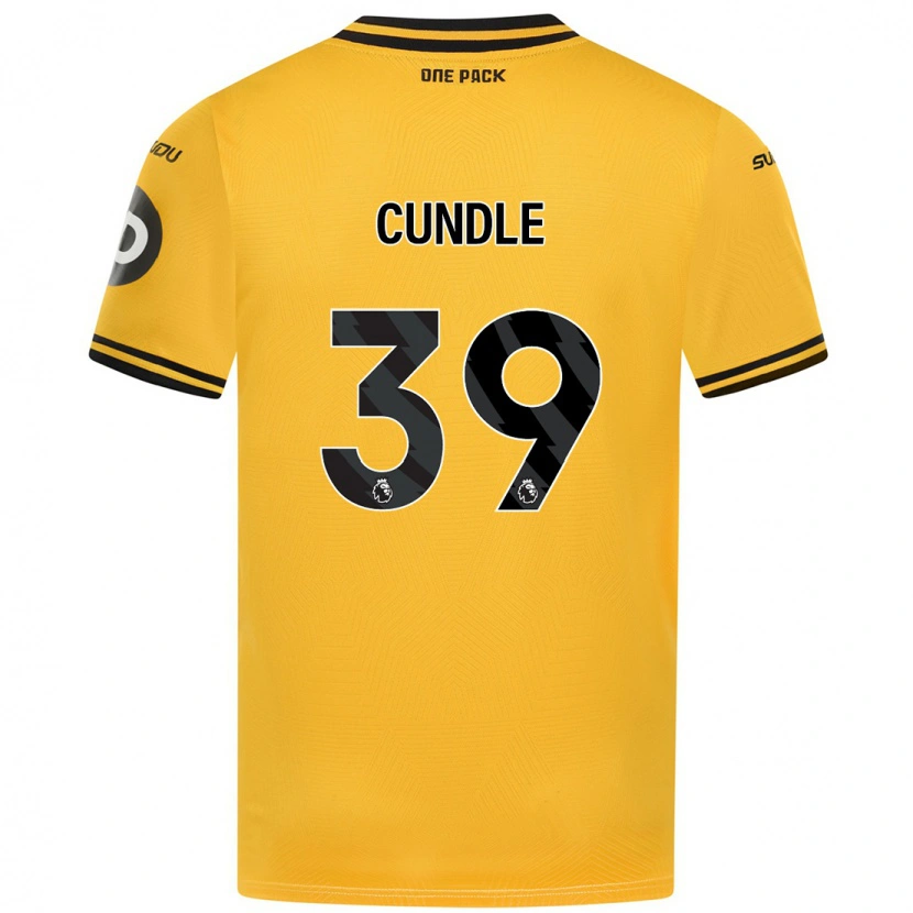 Danxen Dzieci Luke Cundle #39 Żółty Domowa Koszulka 2024/25 Koszulki Klubowe