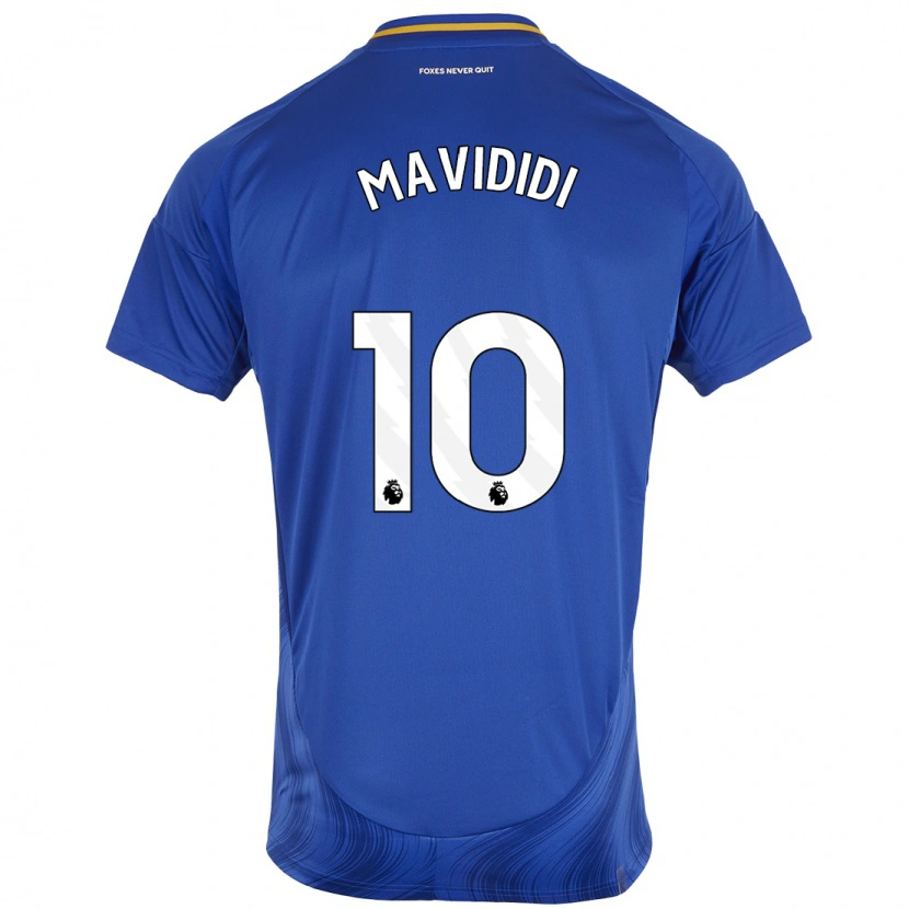 Danxen Dzieci Stephy Mavididi #10 Niebieski Biały Domowa Koszulka 2024/25 Koszulki Klubowe