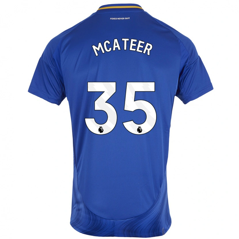 Danxen Dzieci Kasey Mcateer #35 Niebieski Biały Domowa Koszulka 2024/25 Koszulki Klubowe
