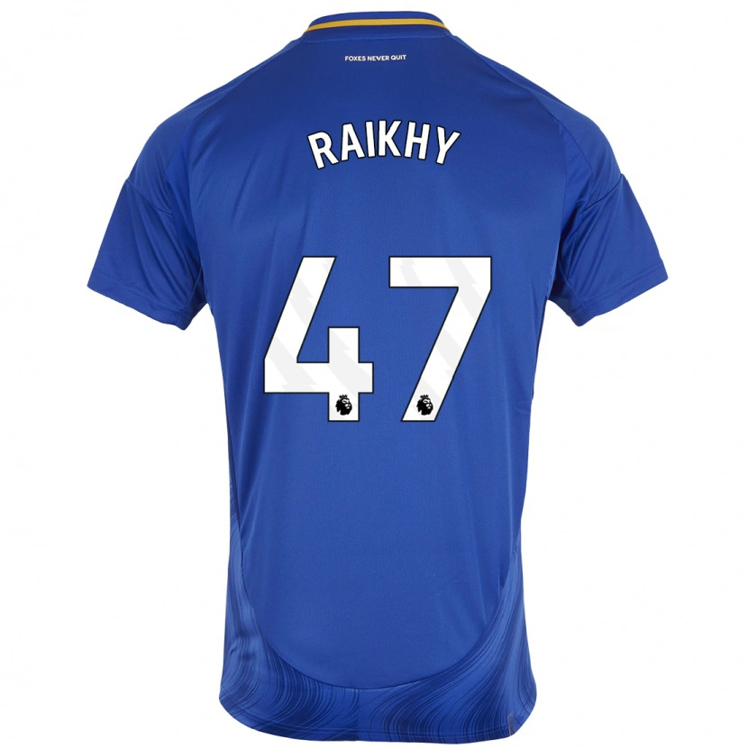 Danxen Dzieci Arjan Raikhy #47 Niebieski Biały Domowa Koszulka 2024/25 Koszulki Klubowe