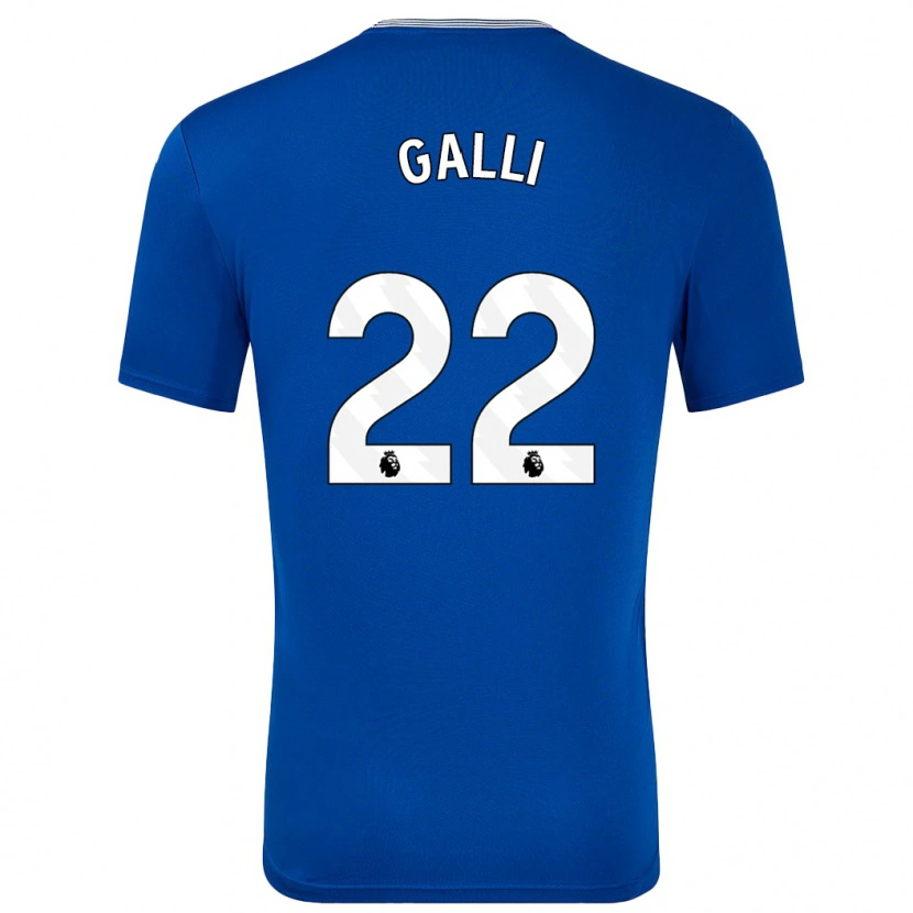 Danxen Dzieci Aurora Galli #22 Niebieski Z Domowa Koszulka 2024/25 Koszulki Klubowe