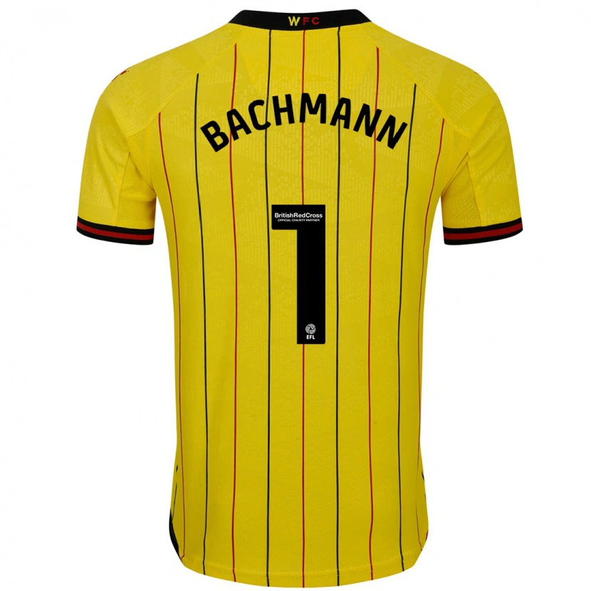 Danxen Dzieci Daniel Bachmann #1 Żółty Czarny Domowa Koszulka 2024/25 Koszulki Klubowe