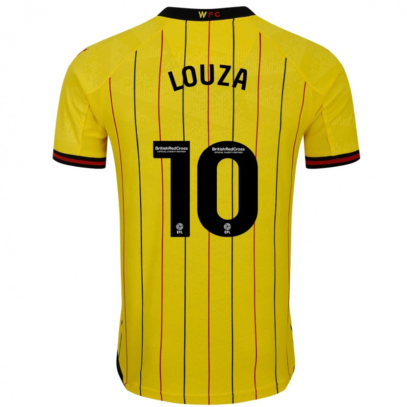 Danxen Dzieci Imrân Louza #10 Żółty Czarny Domowa Koszulka 2024/25 Koszulki Klubowe