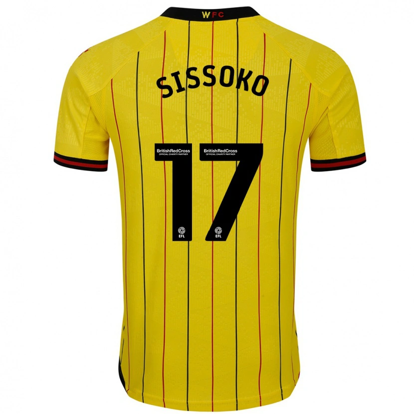 Danxen Dzieci Moussa Sissoko #17 Żółty Czarny Domowa Koszulka 2024/25 Koszulki Klubowe