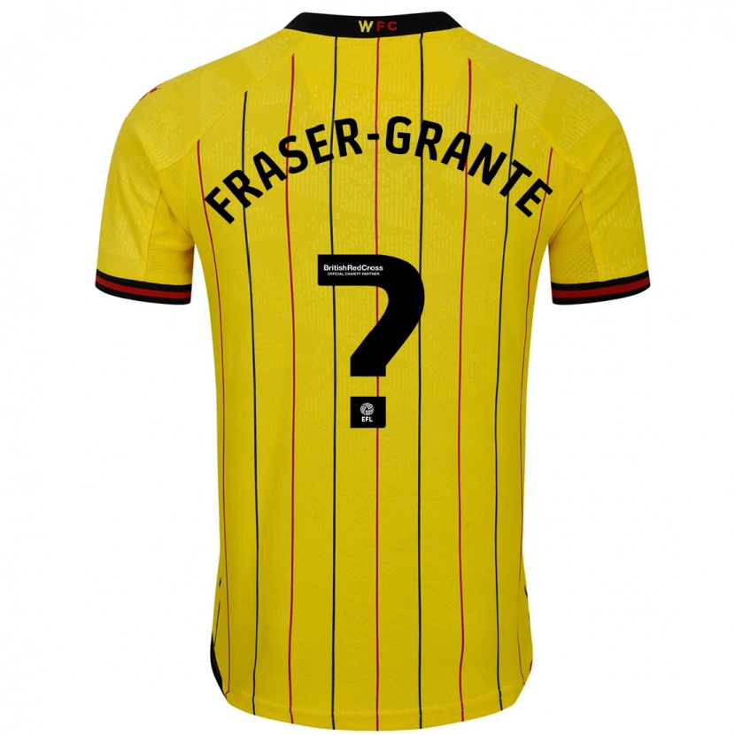 Danxen Dzieci Zak Fraser-Grante #0 Żółty Czarny Domowa Koszulka 2024/25 Koszulki Klubowe