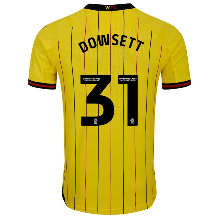 Danxen Dzieci Rebekah Dowsett #31 Żółty Czarny Domowa Koszulka 2024/25 Koszulki Klubowe