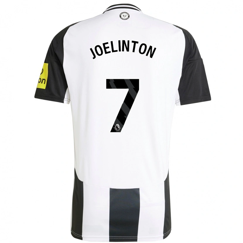 Danxen Dzieci Joelinton #7 Biały Czarny Domowa Koszulka 2024/25 Koszulki Klubowe